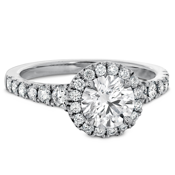 0.55 ctw. Transcend Premier HOF Halo Engagement Ring in 18K White Gold-3