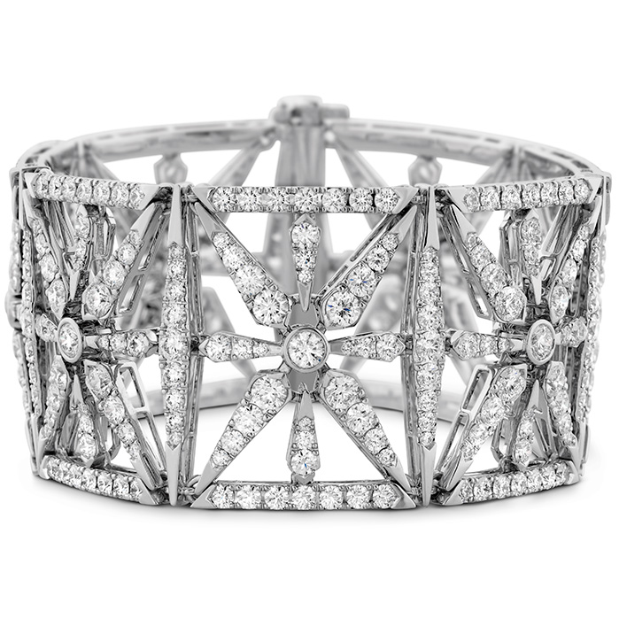 22.5 ctw. Triplicity Diamond Cuff Bracelet in 18K White Gold