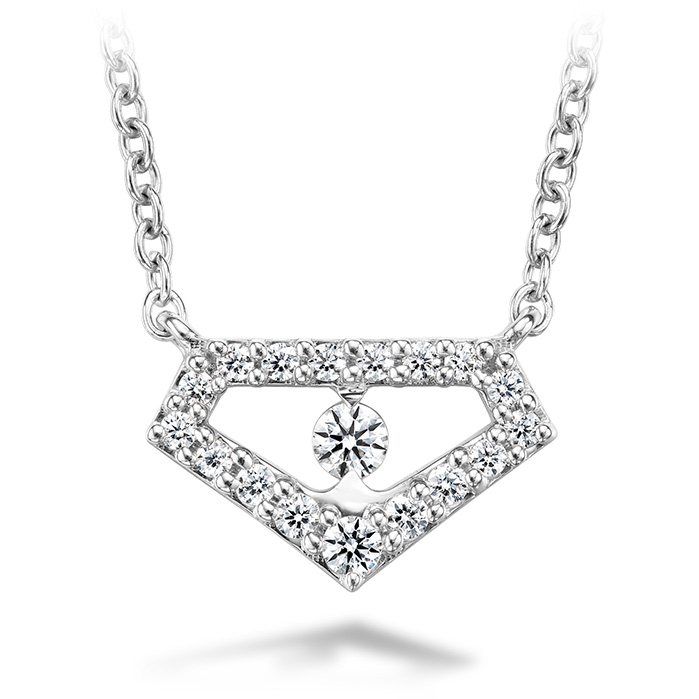0.12 ctw. Triplicity Emblem Pendant in 18K White Gold