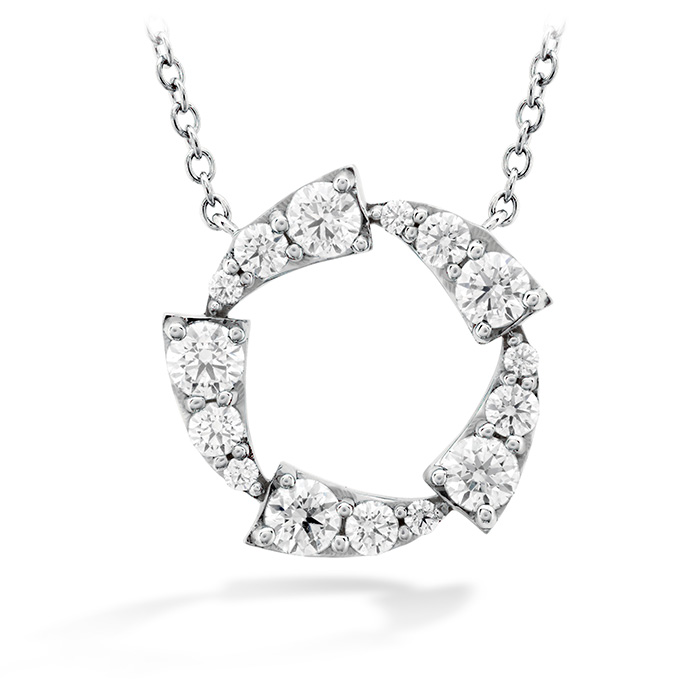 0.65 ctw. Triplicity Circle Pendant in 18K White Gold