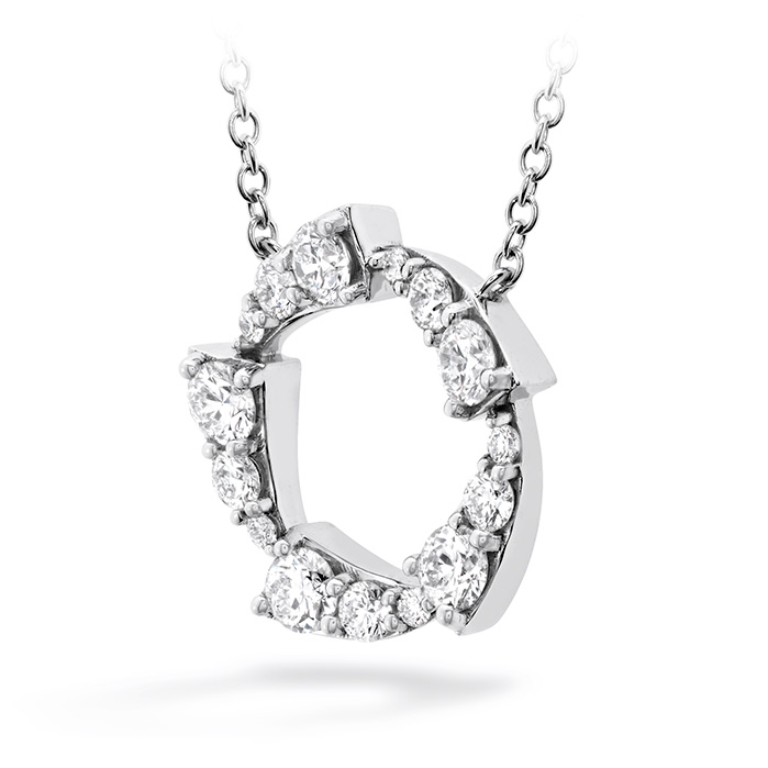 0.65 ctw. Triplicity Circle Pendant in 18K White Gold