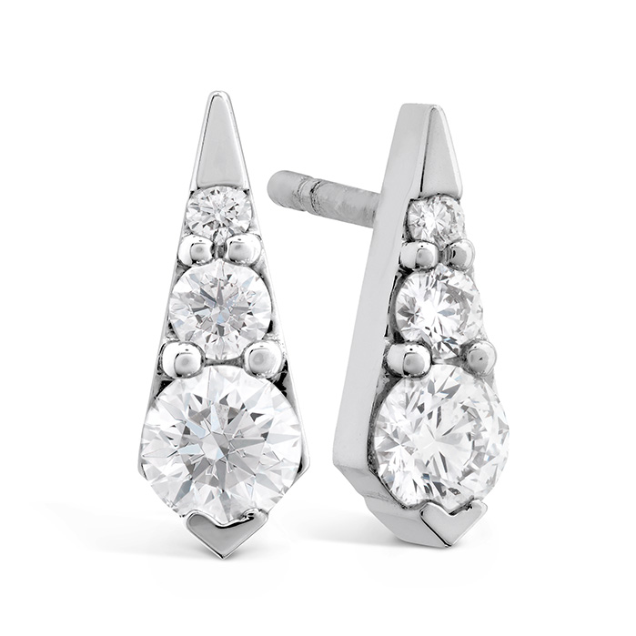 0.4 ctw. Triplicity Drop Stud Earrings in 18K White Gold