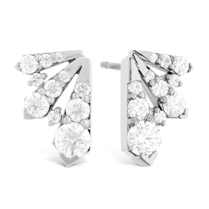 1.45 ctw. Triplicity Drop Ear Vines in 18K Yellow Gold