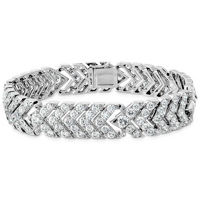14.05 ctw. Triplicity Fringe Bracelet in 18K White Gold