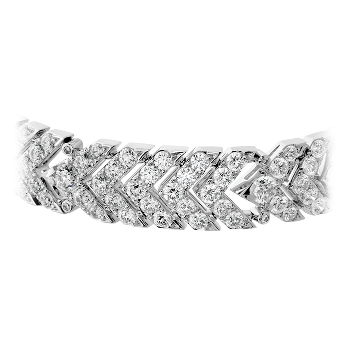 14.05 ctw. Triplicity Fringe Bracelet in 18K White Gold