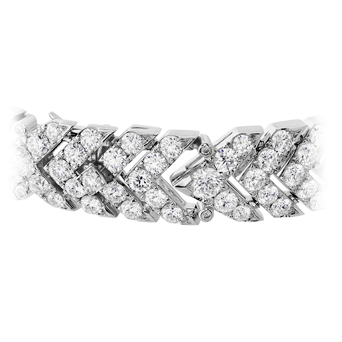 14.05 ctw. Triplicity Fringe Bracelet in 18K White Gold
