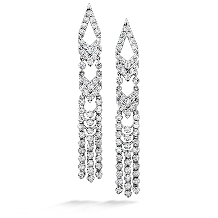 3.95 ctw. Triplicity Fringe Earrings in 18K White Gold