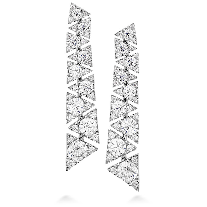 3 ctw. Triplicity Drop Earrings in 18K White Gold