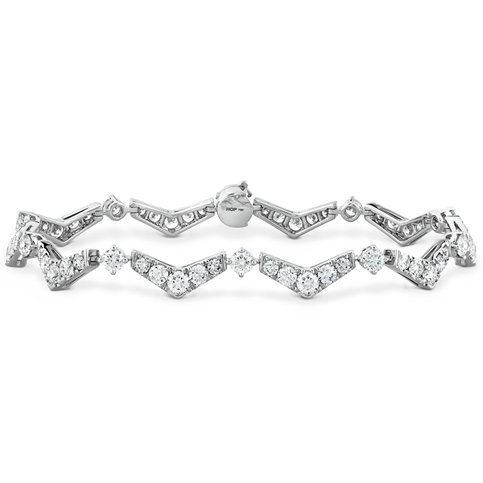 5.05 ctw. Triplicity Pointed Line Bracelet in 18K White Gold