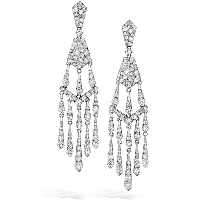 8.1 ctw. Triplicity Tassel Drop Earrings in 18K White Gold