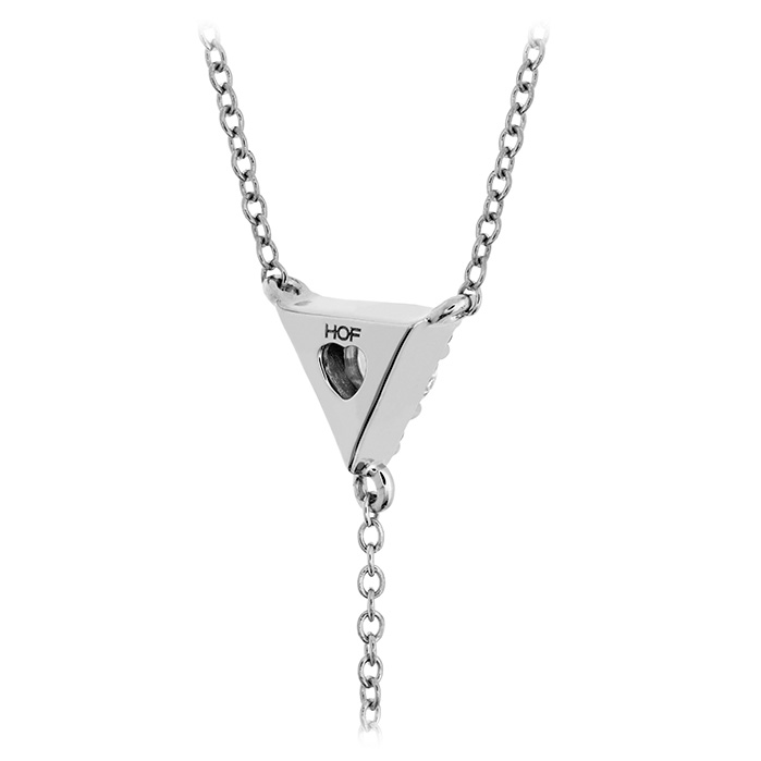 0.42 ctw. Triplicity Triangle Lariat Necklace in 18K White Gold