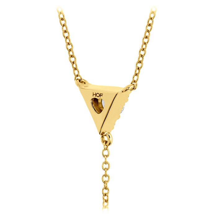 0.42 ctw. Triplicity Triangle Lariat Necklace in 18K Yellow Gold