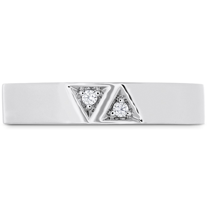 0.03 ctw. Triplicity Triangle Double Diam Band 4mm in Platinum