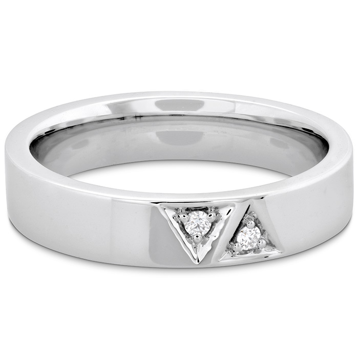 0.03 ctw. Triplicity Triangle Double Diam Band 4mm in Platinum