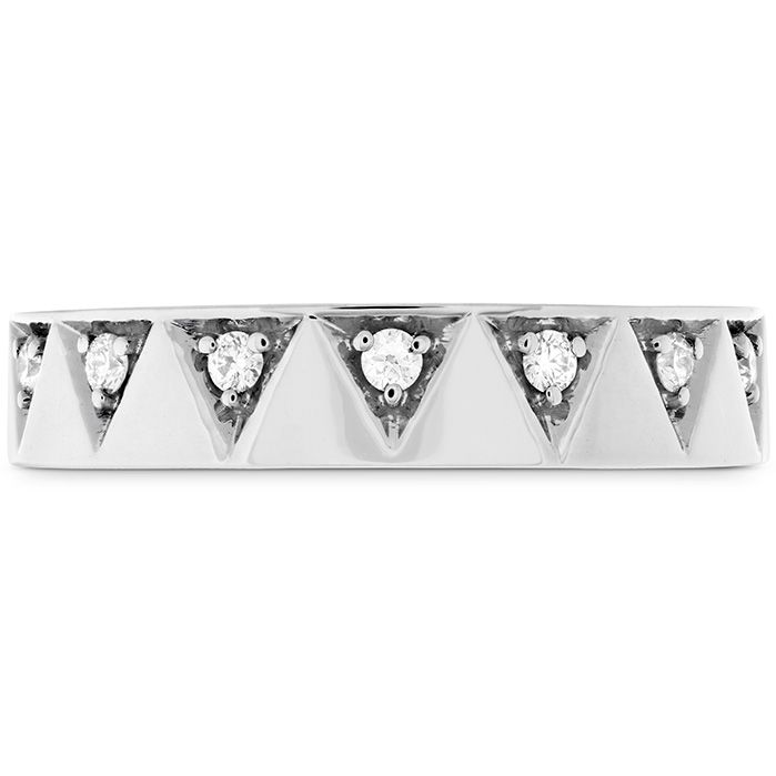 0.1 ctw. Triplicity Triangle Multi Diam Band 4mm in 18K White Gold