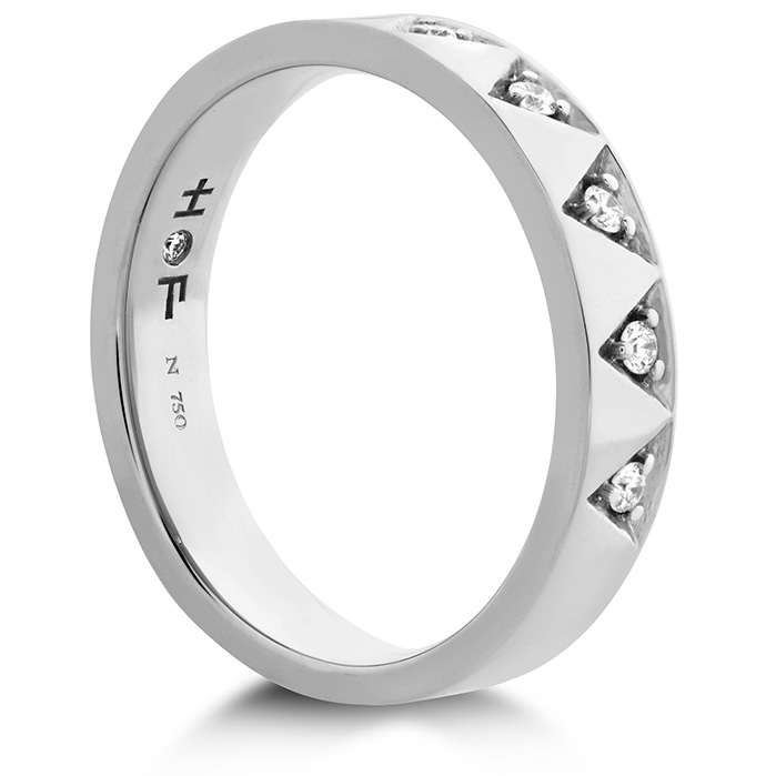 0.1 ctw. Triplicity Triangle Multi Diam Band 4mm in 18K White Gold