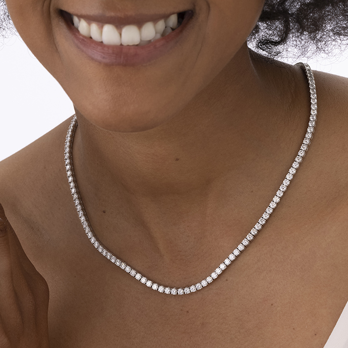 12.19 ctw. HOF Signature Uniform Line Necklace in 18K White Gold