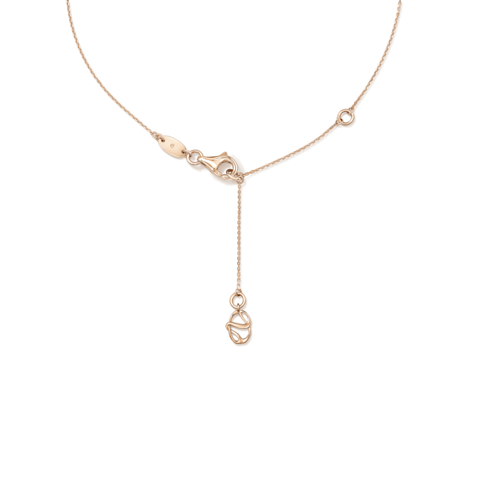 0.15 ctw. Charmed Half Moon Pendant Necklace in 18K Rose Gold