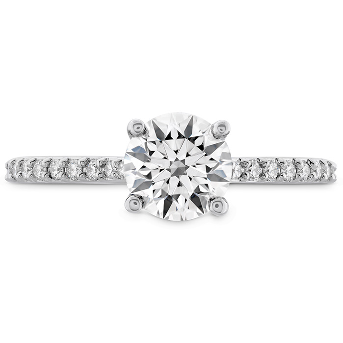 1.14 ctw. Camilla HOF Engagement Ring with Diamond Band in Platinum