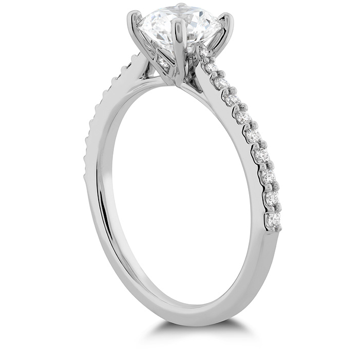 0.64 ctw. Camilla HOF Engagement Ring with Diamond Band in Platinum