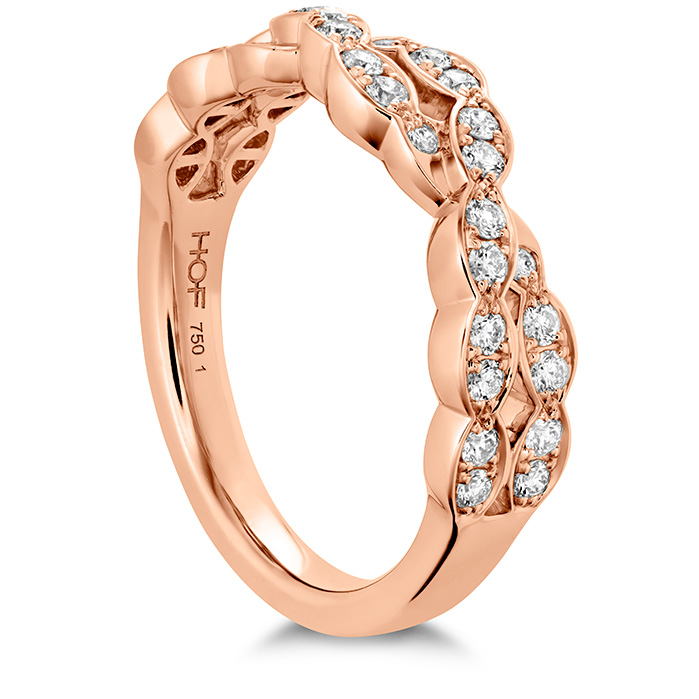 0.3 ctw. Lorelei Double Diamond Twisted Ring in 18K Rose Gold