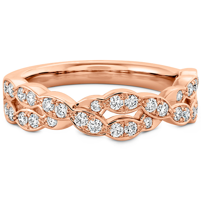0.3 ctw. Lorelei Double Diamond Twisted Ring in 18K Rose Gold