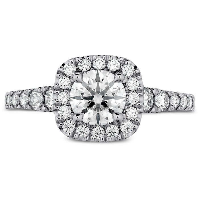1.5 ctw. Transcend Premier Custom Halo Engagement Ring in Platinum