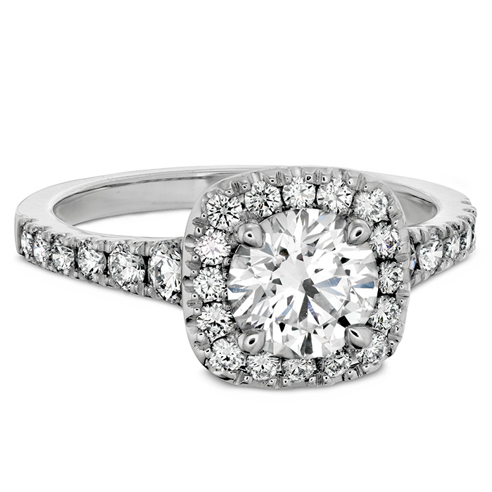 1.5 ctw. Transcend Premier Custom Halo Engagement Ring in Platinum