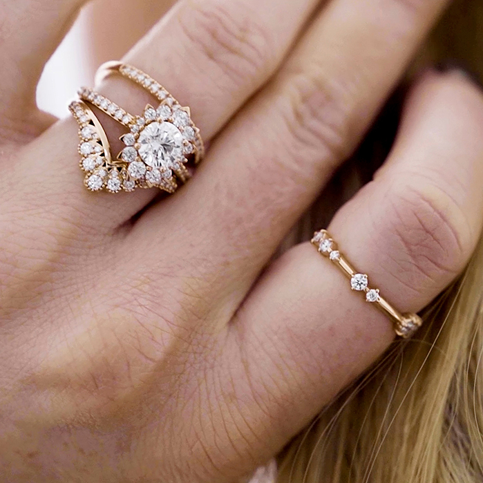 0.15 ctw. Behati Say It Your Way Matching Band in 18K Rose Gold