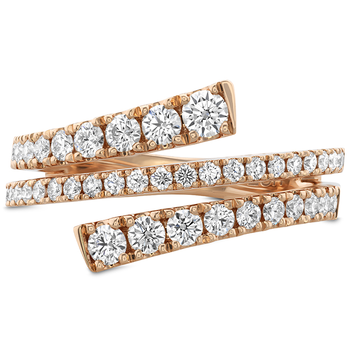 0.7 ctw. Grace Wrap Right Hand Ring in 18K Rose Gold