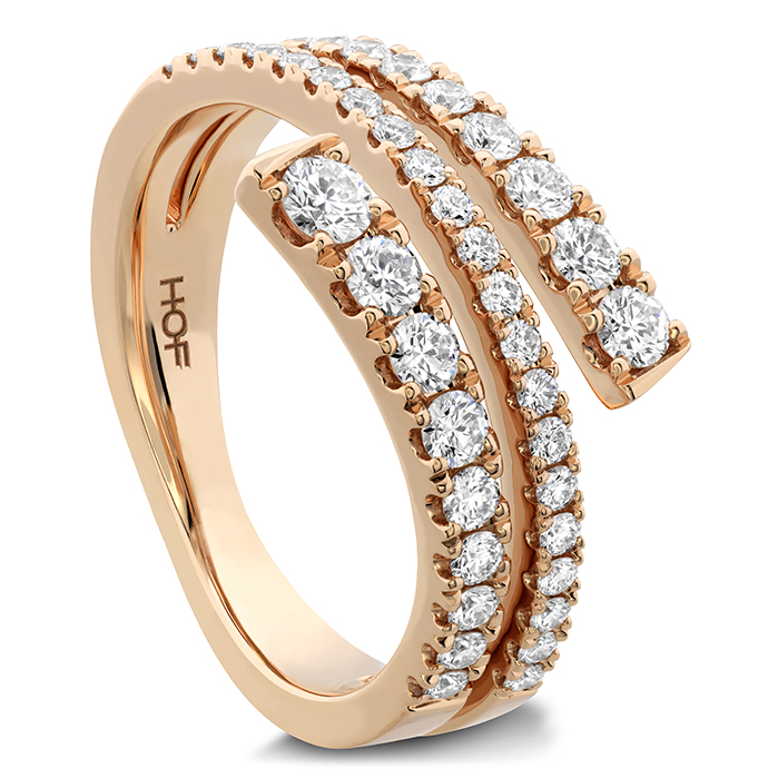 0.7 ctw. Grace Wrap Right Hand Ring in 18K Rose Gold