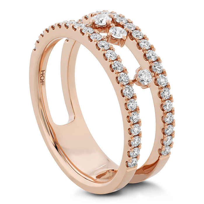 0.5 ctw. Grace Floating Right Hand Ring in 18K Rose Gold