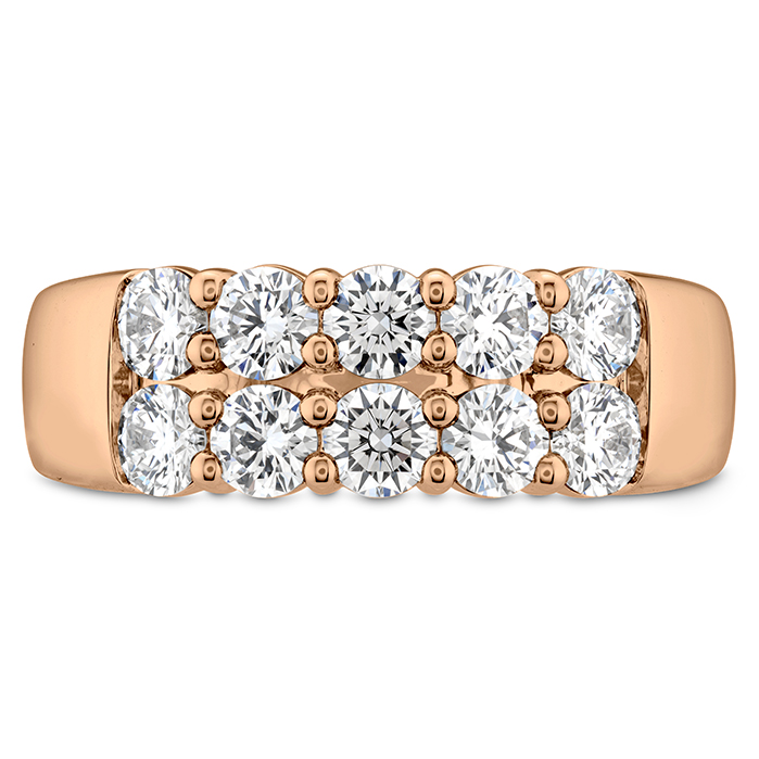 1.1 ctw. Signature Double Row Ring in 18K Rose Gold