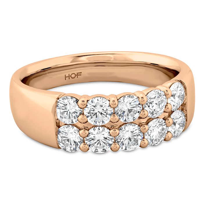 1.1 ctw. Signature Double Row Ring in 18K Rose Gold