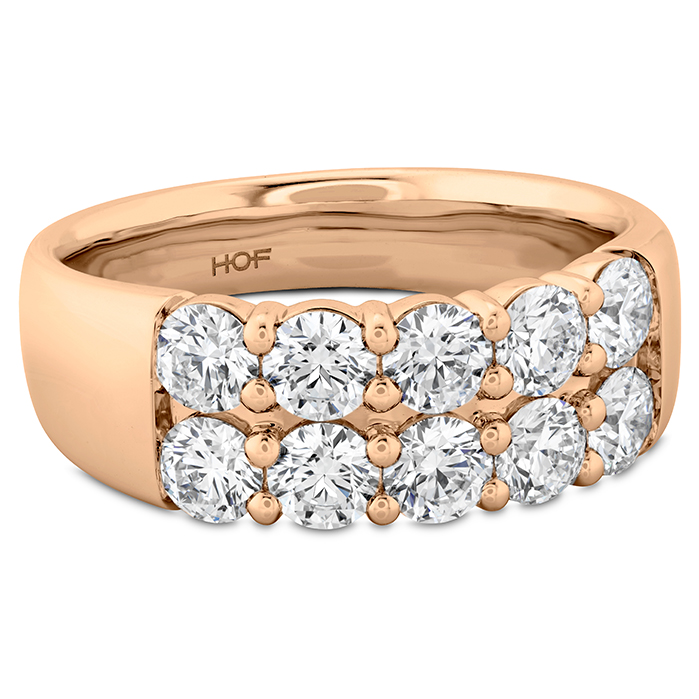 1.5 ctw. Signature Double Row Ring in 18K Rose Gold