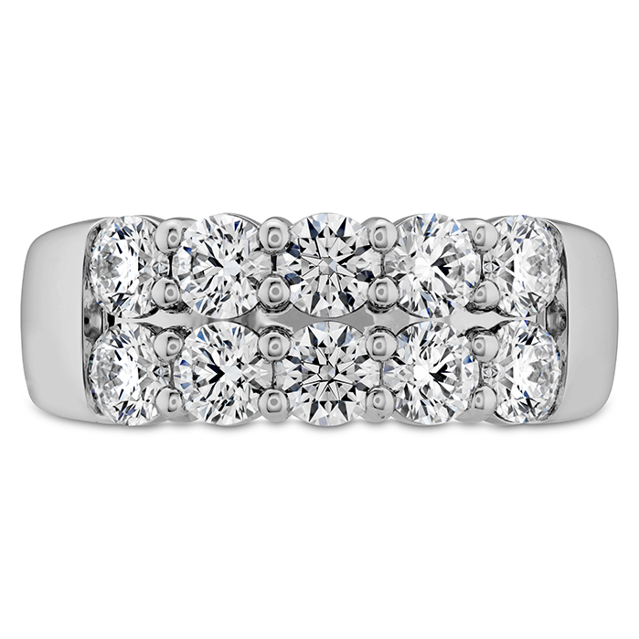 1.5 ctw. Signature Double Row Ring in 18K White Gold