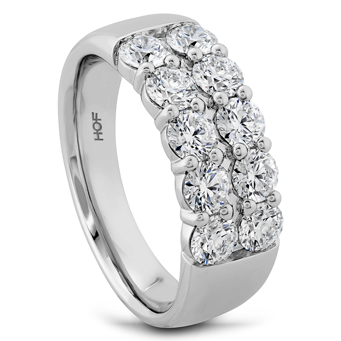 1.5 ctw. Signature Double Row Ring in 18K White Gold