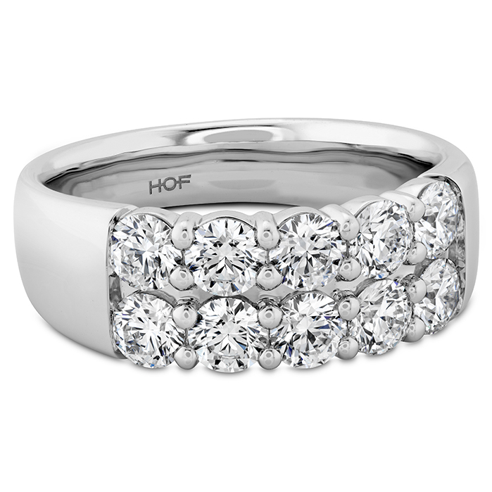1.5 ctw. Signature Double Row Ring in 18K White Gold