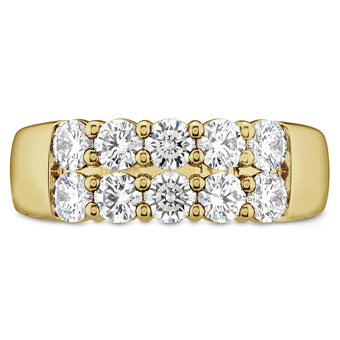 1.1 ctw. Signature Double Row Ring in 18K Yellow Gold