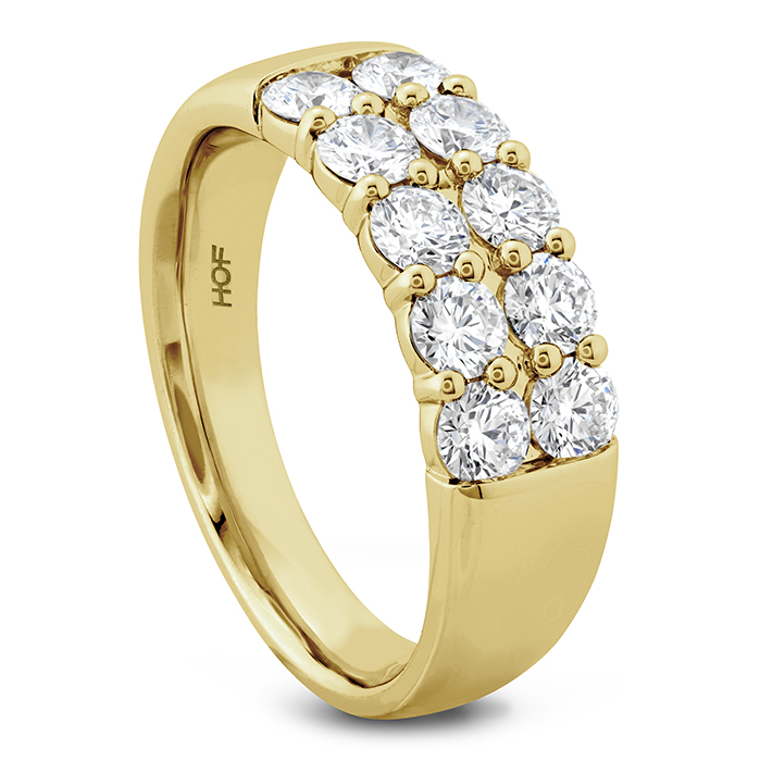 1.1 ctw. Signature Double Row Ring in 18K Yellow Gold