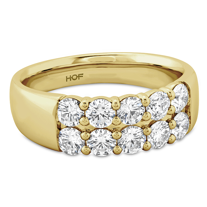 1.1 ctw. Signature Double Row Ring in 18K Yellow Gold