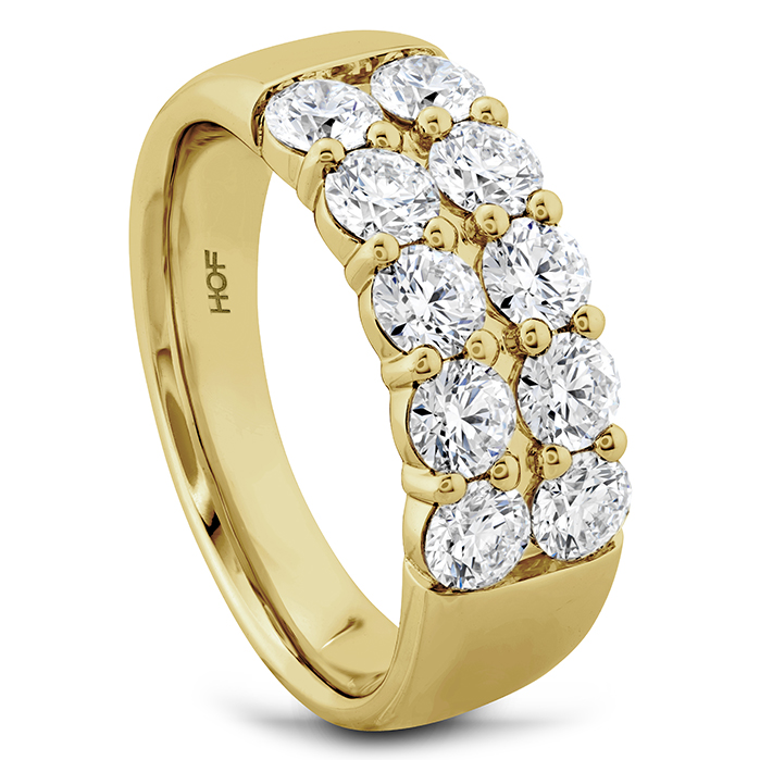 1.5 ctw. Signature Double Row Ring in 18K Yellow Gold