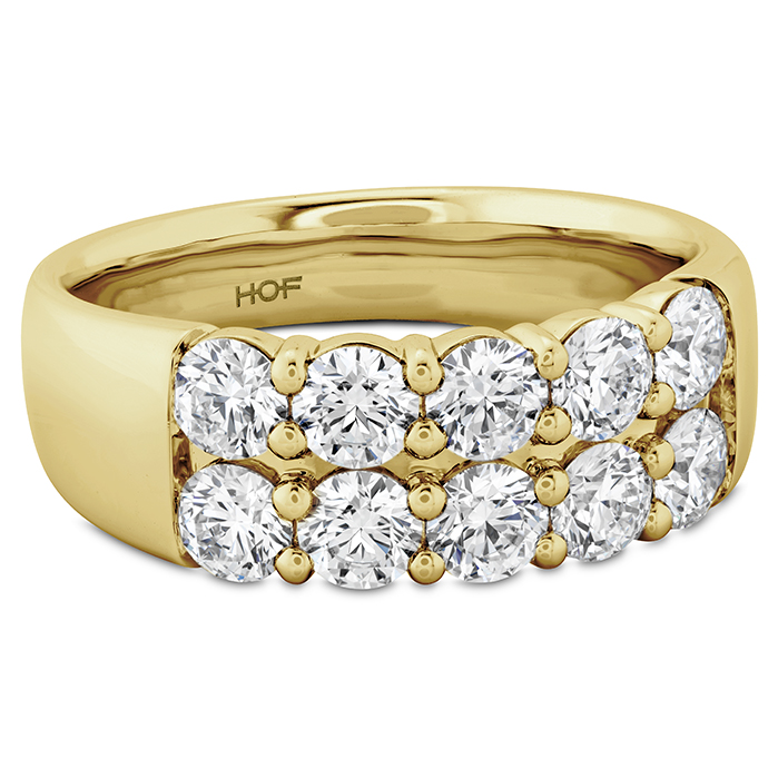 1.5 ctw. Signature Double Row Ring in 18K Yellow Gold