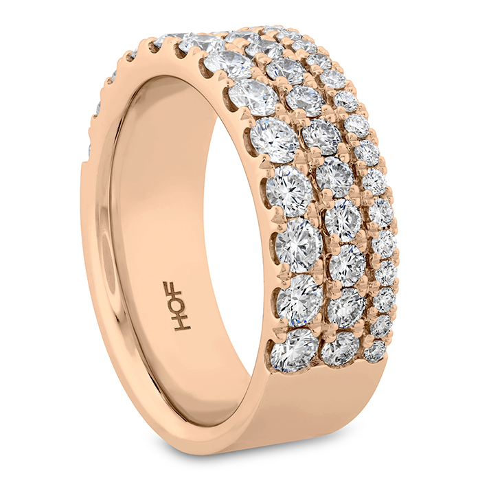 1.55 ctw. Grace Triple Row Ring in 18K Rose Gold
