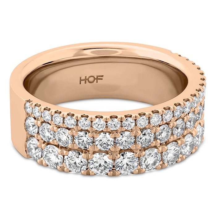 1.55 ctw. Grace Triple Row Ring in 18K Rose Gold