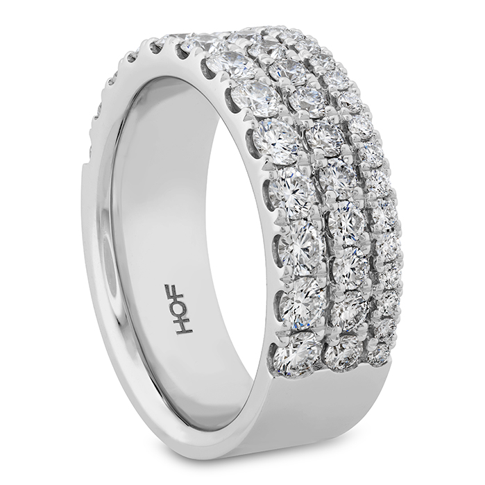 1.55 ctw. Grace Triple Row Ring in 18K Rose Gold