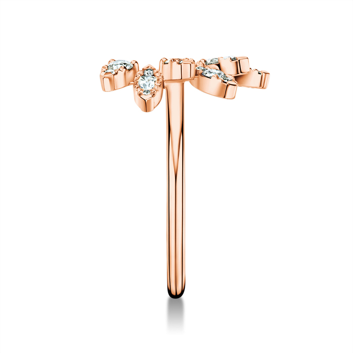 0.65 ctw. Aerial Sunburst Ring in 18K Rose Gold