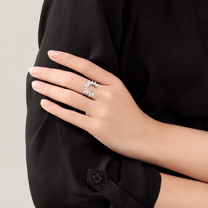 0.65 ctw. Aerial Sunburst Ring in 18K Rose Gold