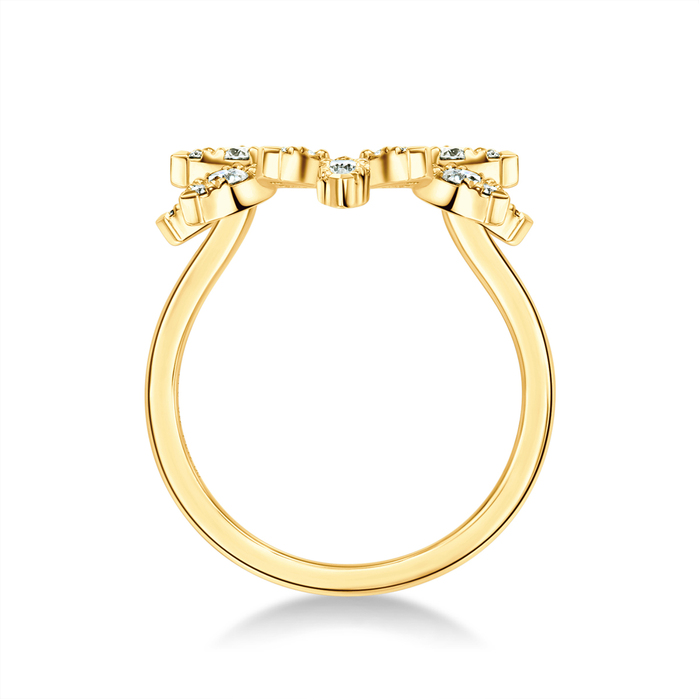 0.65 ctw. Aerial Sunburst Ring in 18K Yellow Gold