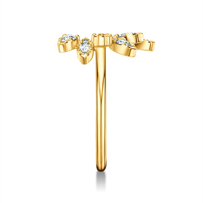 0.65 ctw. Aerial Sunburst Ring in 18K Yellow Gold